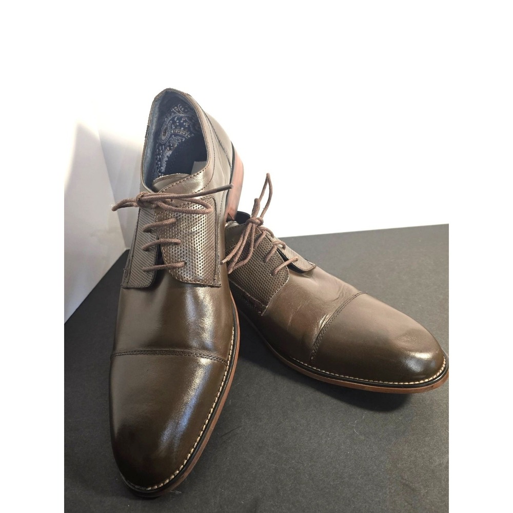 Steve Madden Men's Size 13 M Leather Cap Toe Lace UP Dress Oxford Shoe Brown